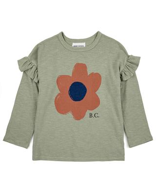 Big Flower Ruffle long-sleeved girl's T-shirt BOBO CHOSES