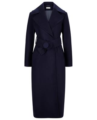 Seraphine long belted wool coat AQVAROSSA