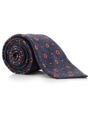 Flower patterned textured silk tie KITON