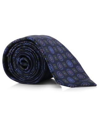 Cravate en sergé de soie motifs géométriques KITON