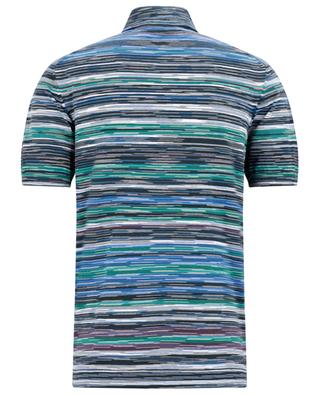 Irregular stripe adorned fine knit polo shirt MISSONI