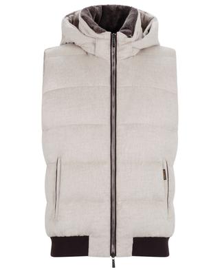 Atan-Fur wool and cashmere sleeveless down jacket MOORER