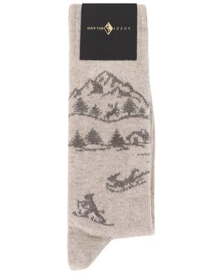 Mountain pattern jacquard socks SOZZI MILANO
