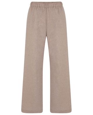 Wide-leg flannel pull-up trousers ASPESI