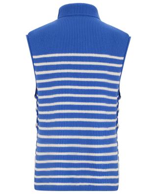 Sleeveless striped rib knit turtleneck jumper ASPESI