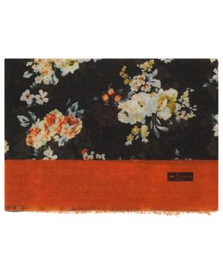 Écharpe tissée en cachemire motif floral KITON
