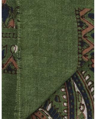 Écharpe tissée fine imprimée motifs floraux KITON