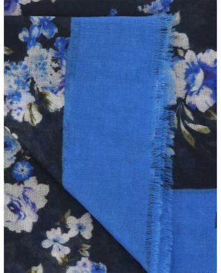 Floral print woven cashmere scarf KITON