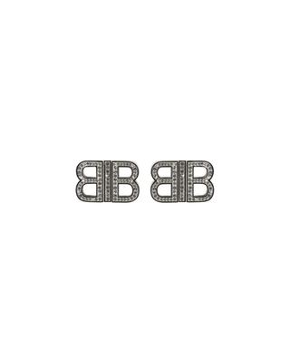 BB 2.0 XS silver-tone stud earrings with rhinestone BALENCIAGA