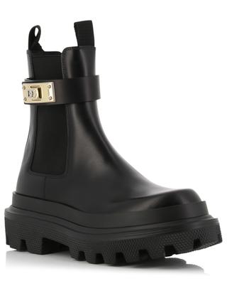 Trek Solid Beatle smooth leather chelsea ankle boots DOLCE & GABBANA
