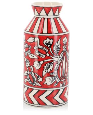 Keramikvase Moyen Rouge Blanc CAROLINE DE BENOIST