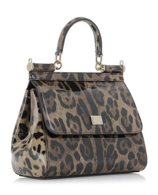 Sicily Small Kim Kardashian glossy leopard print handbag DOLCE & GABBANA