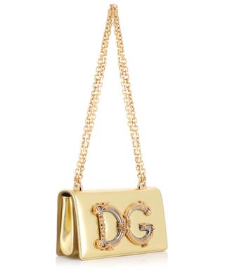 Mini-Schultertasche aus goldenem Leder DG Girl DOLCE & GABBANA