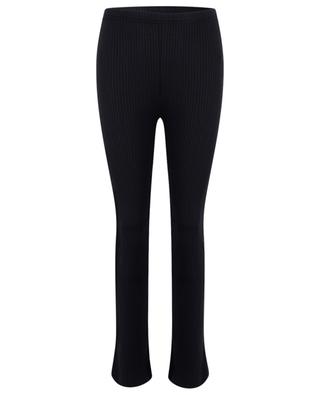 Cotton modal and cashmere flared trousers MAJESTIC FILATURES