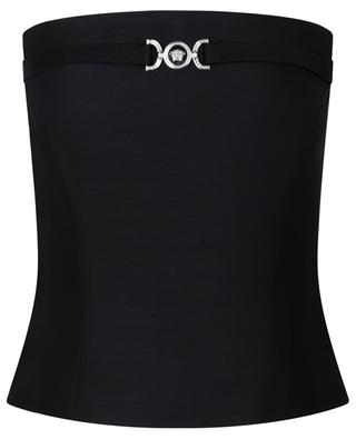 Black Medusa '95 wool-blend bustier top, Versace