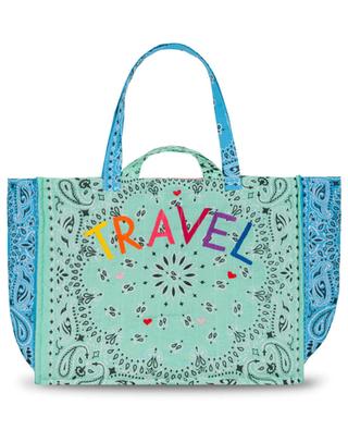 Travel Maxi embroidered bandana tote bag CALL IT BY YOUR NAME