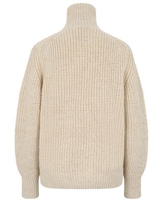 Wesley rib knit cardigan with stand-up collar SOEUR