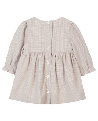 Baby houndstooth check flannel dress with florals TARTINE ET CHOCOLAT