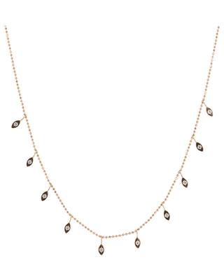 Halskette aus Roségold und Diamanten Navettes GBYG