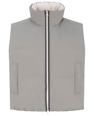 Shiny Trim down vest in techno canvas BRUNELLO CUCINELLI