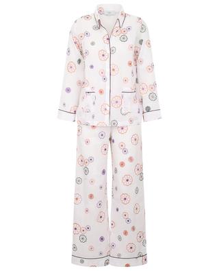Blütenbestickter Pyjama aus Baumwollvoile Tokyo KARMA ON THE ROCKS