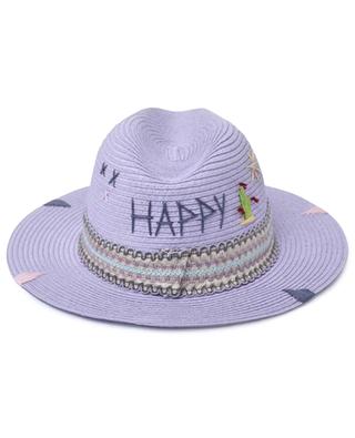 Happy embroidered straw hat THE HAT GANG