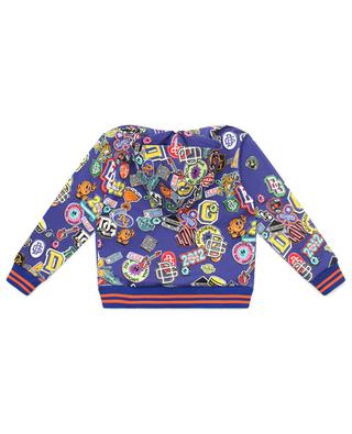 DG Stickers hooded boy's full-zip sweatshirt DOLCE & GABBANA