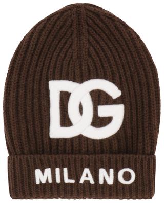 DG Milano embroidered boy's rib knit beanie DOLCE & GABBANA