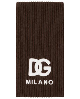DG Milano embroidered boy's rib knit scarf DOLCE & GABBANA
