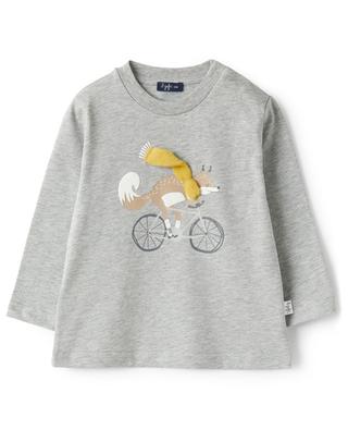 Baby-Langarm-T-Shirt mit Print Fuchs IL GUFO