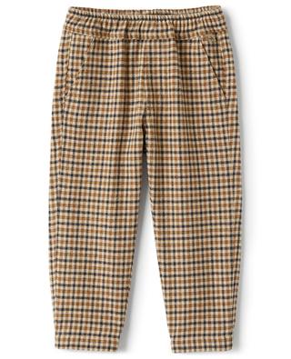 Boy's checked flannel carrot trousers IL GUFO
