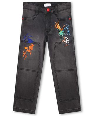 Jungen-Jeans aus Baumwolle Paint Splash MARC JACOBS