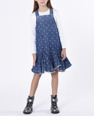 Mädchen-Latzkleid aus Denim mit Print 4G GIVENCHY