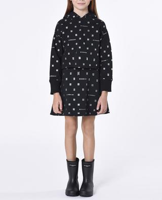 Silvery 4G girl's hooded sweat dress GIVENCHY
