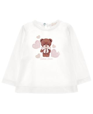 Langarm-Baby-T-Shirt mit Print Teddy & Hearts MONNALISA