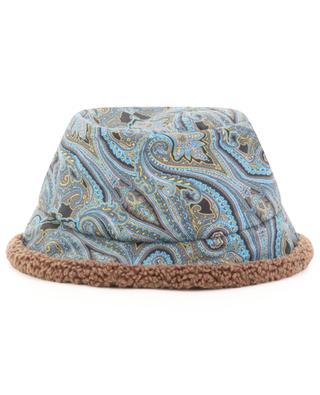 Paisley and plush reversible cloche hat GREVI