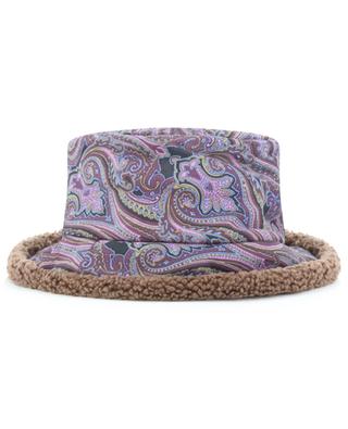 Paisley and plush reversible cloche hat GREVI
