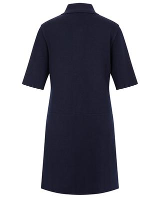 Short straight-fit knit dress with shirt collar GRAN SASSO