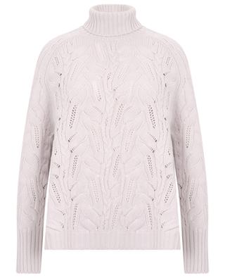 Openwork and cable-knit loose turtleneck jumper GRAN SASSO