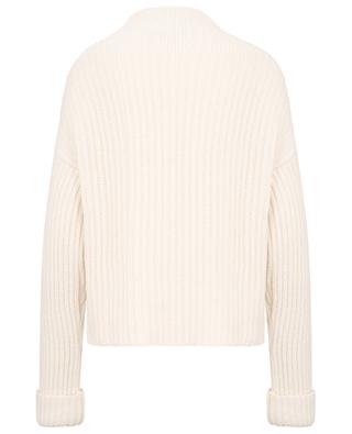 Rib knit cashmere jumper with funnel neck and cuffs GRAN SASSO