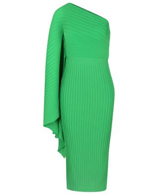 The Lenna pleated one-shoulder midi dress SOLACE LONDON