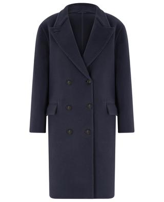 Precious straight-fit double-breasted wool and cashmere coat BRUNELLO CUCINELLI