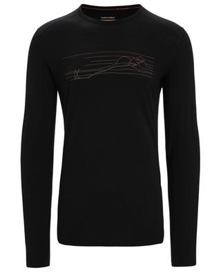 Langarm-T-Shirt 200 Oasis Ski Stripes ICE BREAKER
