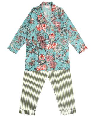 Pyjama-Set für Mädchen aus Baumwolle Oiseaux Vert CAROLINE DE BENOIST
