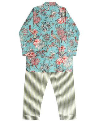 Pyjama-Set für Mädchen aus Baumwolle Oiseaux Vert CAROLINE DE BENOIST