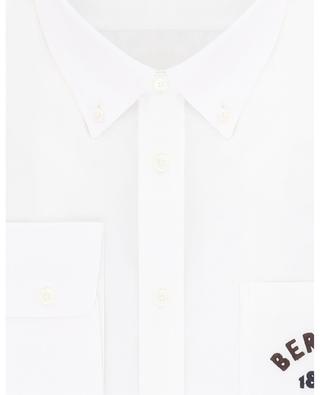 Alessandro Oxford cotton shirt with contrasting logo BERLUTI