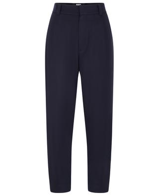 Tailored cropped carrot trousers in cashmere jersey BRUNELLO CUCINELLI