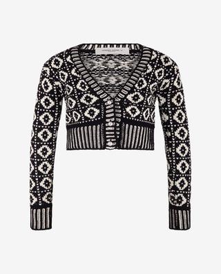 MONCLER All over logo adorned jacquard knit leggings - Bongenie Grieder