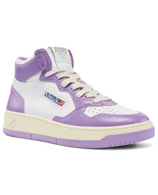 Medalist Mid sneakers in leather with lavender detailing AUTRY