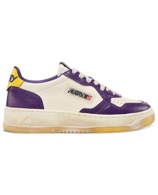 Medalist Super Vintage white and purple distressed sneakers AUTRY